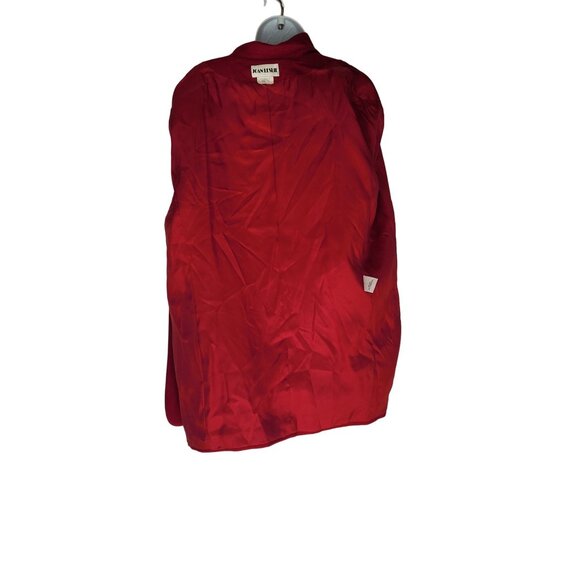 Joan Leslie Womens Red Wool & Nylon Blazer Size 16 With Gold Button Detail - Picture 8 of 16